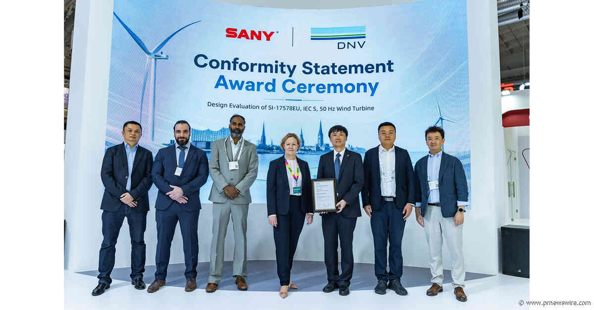 SANY Renewable Energy ogłasza ponad 300-procentowy wzrost przychodów z rynków zagranicznych podczas WindEnergy Hamburg 2026