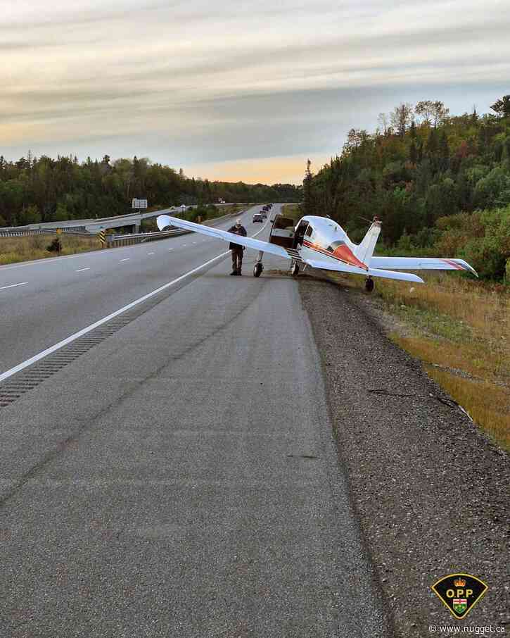 Small aircraft makes emergency landing on Highway 11