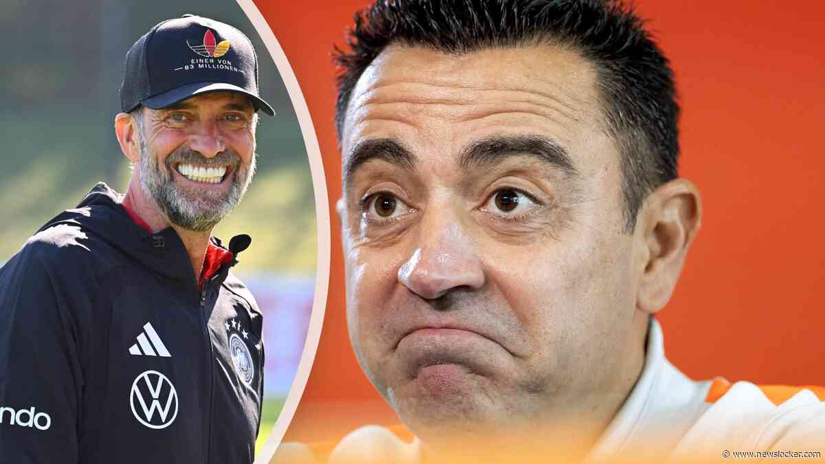Deelt Duitse bondscoach Jurgen Klopp hier speldenprikje uit? ’Ik ken meer spelers van het Nederlands elftal persoonlijk dan Xavi’