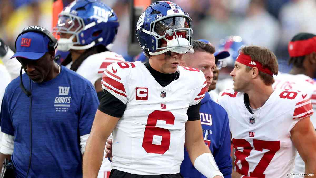Sources: Giants QB Dart expected to have season-ending knee surgery
