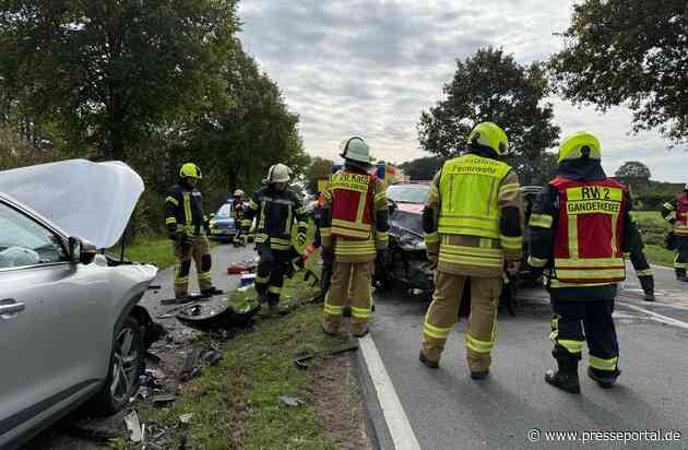 FW-OLL: Verkehrsunfall auf der B212 - 3 Schwerverletzte sowie Rettungshubschrauber im Einsatz.