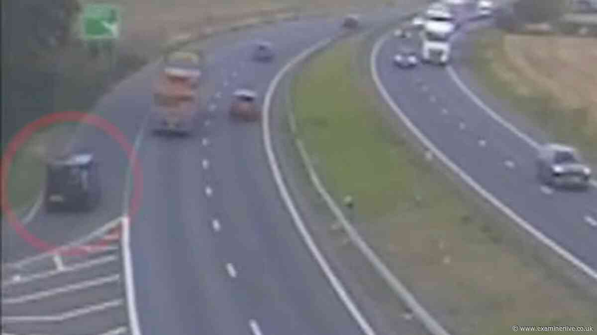 Police hunt black van seen moments before serious A1 crash