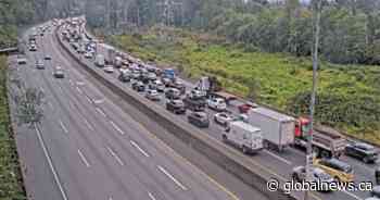 Serious crash on Highway 1 in Burnaby causes huge traffic delays