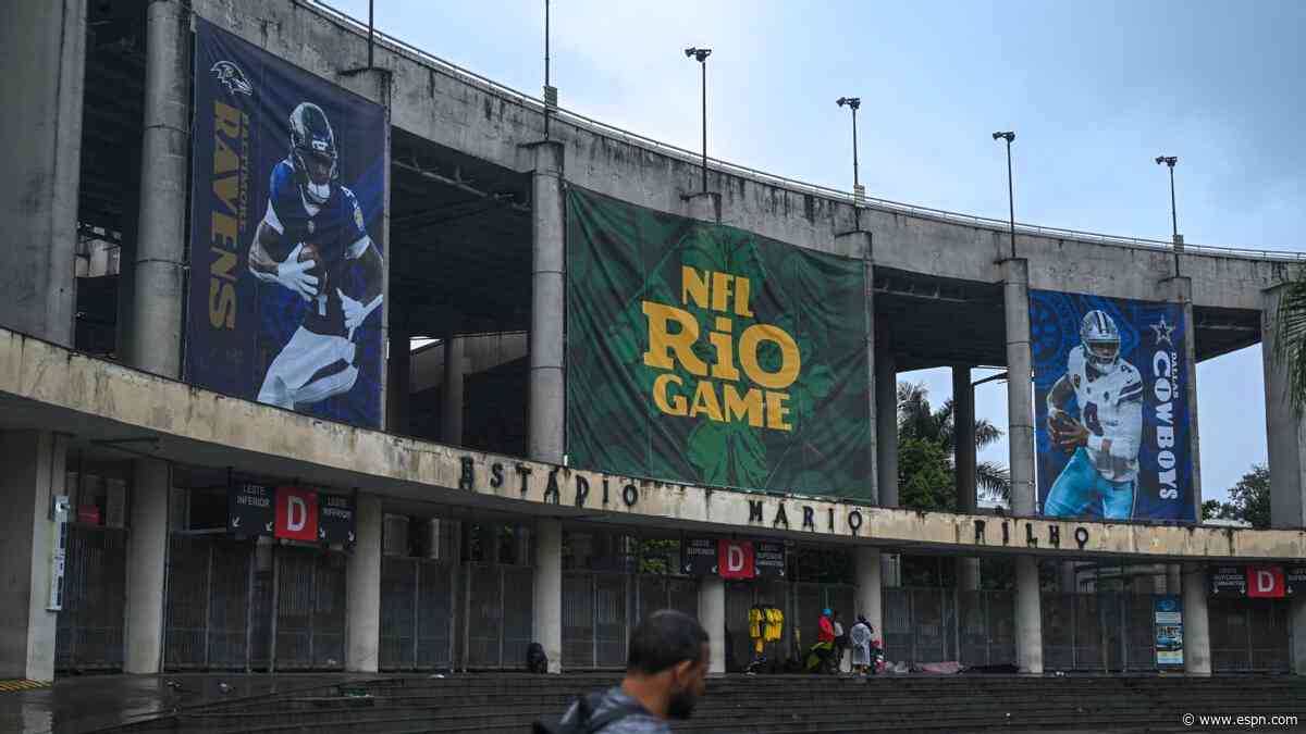 Lamar, Ravens not focusing on field conditions for NFL's 1st game in Rio