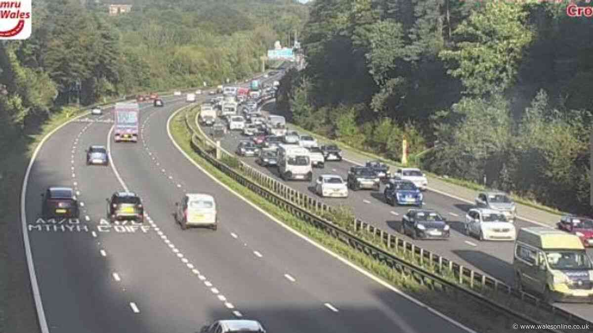 Crash on M4 near Cardiff causes long delays