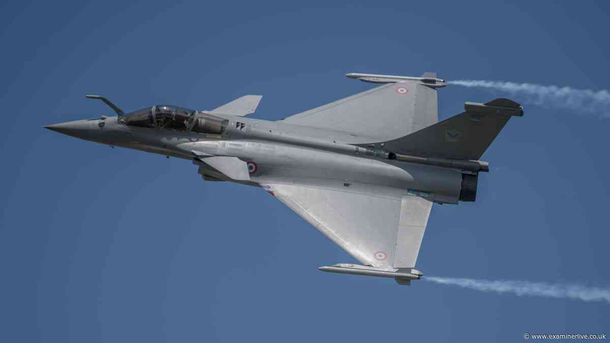 French Navy Rafale lands at Exeter Airport after bird strike