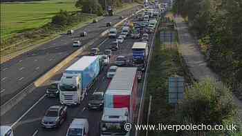 M62 traffic recap as motorway 'blocked' after three-car crash