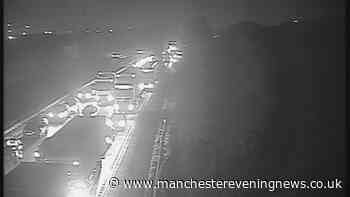 M56 traffic RECAP as drivers face long delays on motorway due to 'overturned lorry'