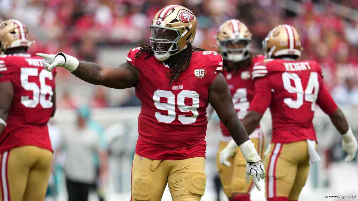 49ers starting DT West put on IR, set to undergo knee surgery