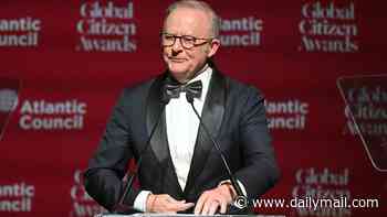 Anthony Albanese accepts global citizen award after bold reporter asked if he truly deserved the honour and Aussies lost it at him: 'Worst PM'
