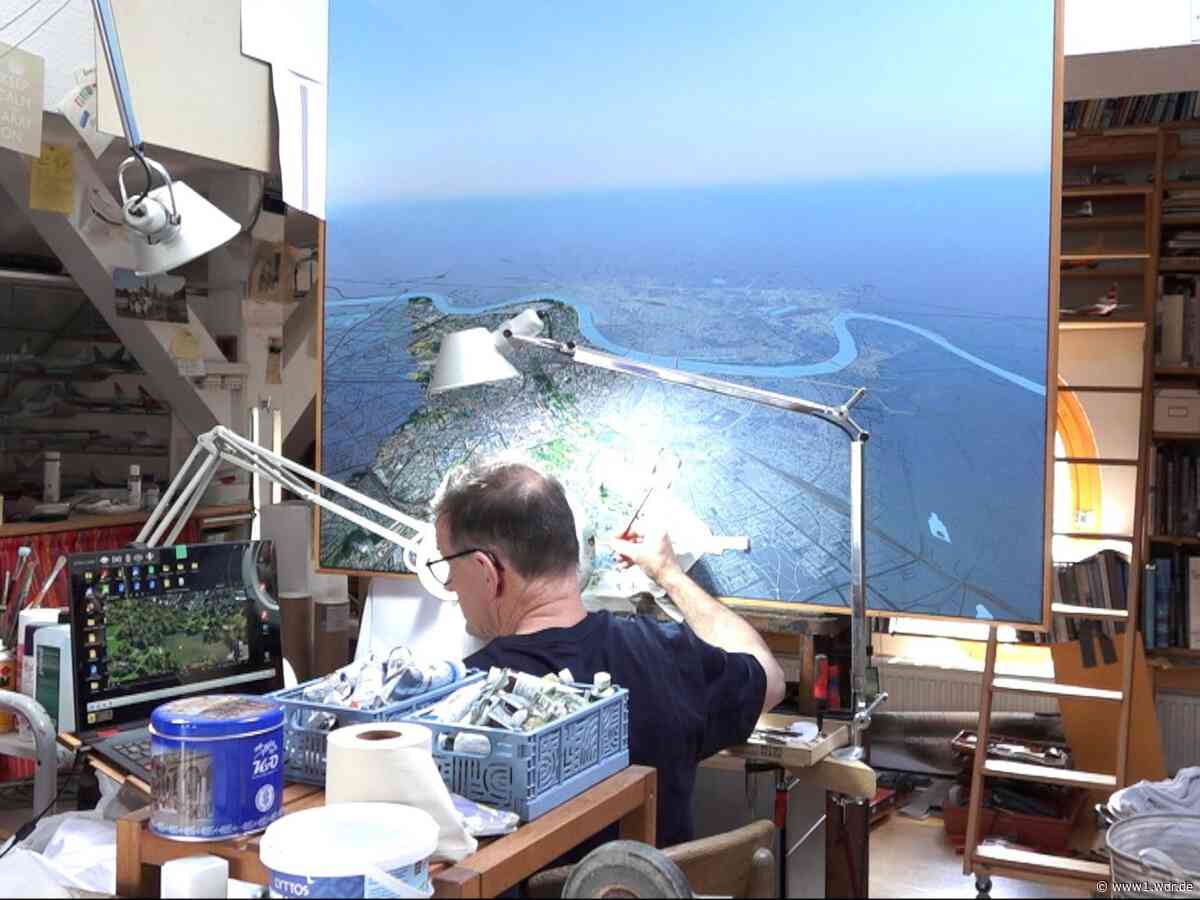 Köln von oben: Künstler malt seit 12 Jahren sein Bild