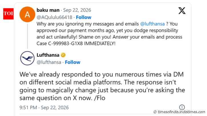 Lufthansa’s ‘rude’ reply to angry customer goes viral with 13 million views