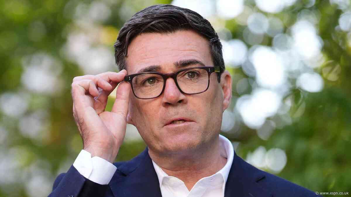 Burnham wants football drinking ban scrapped