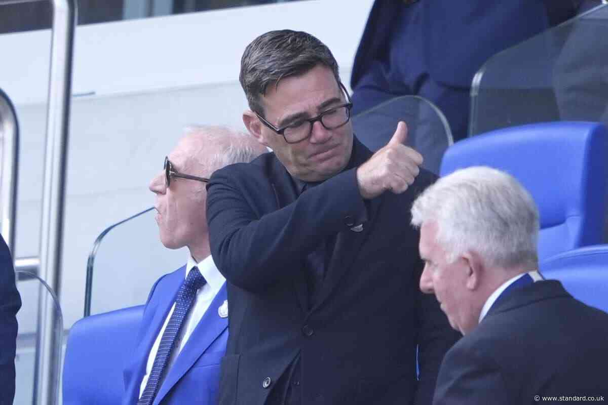 Burnham wants ban on alcohol in the stands at football matches to be repealed