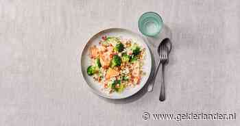 Wat Eten We Vandaag: Parelcouscous met zalm en broccoli