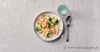 Wat Eten We Vandaag: Parelcouscous met zalm en broccoli