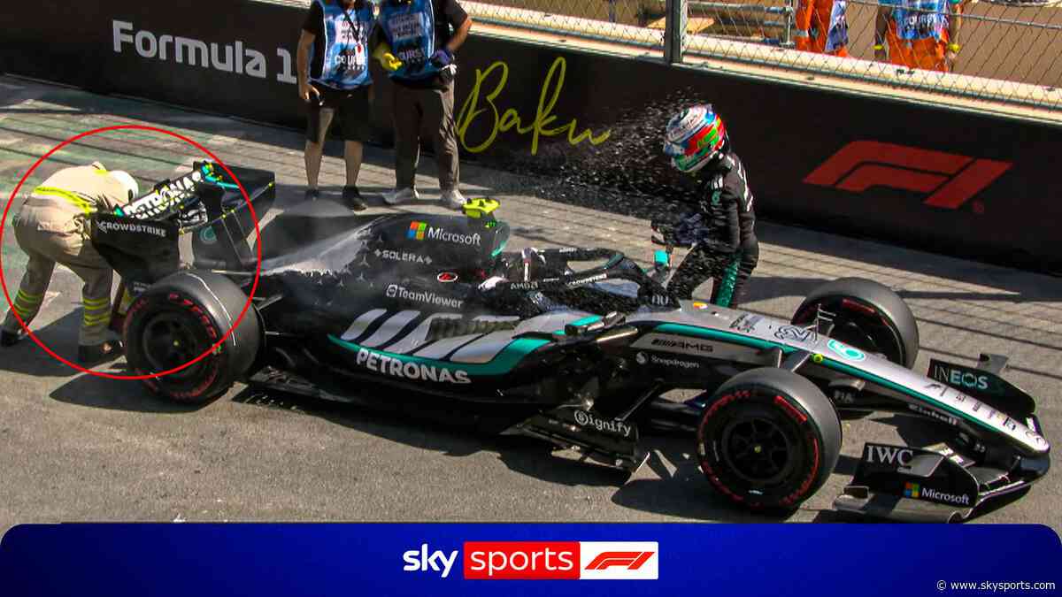 Bad to worse! Antonelli out of practice then sprayed by marshal