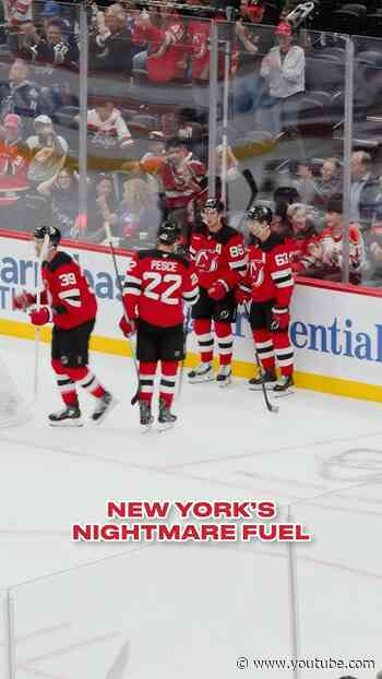 It was only a matter of time. #njdevils #jackhughes #devilsvsrangers #nhl #hockey #rivalry #sports
