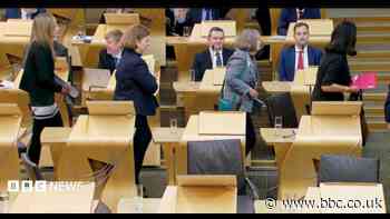 Reform MSPs walk out of parliament in protest against independence debate