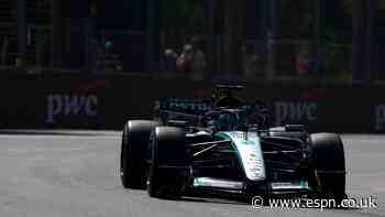 Russell sets pace in FP1 in Baku, Antonelli out