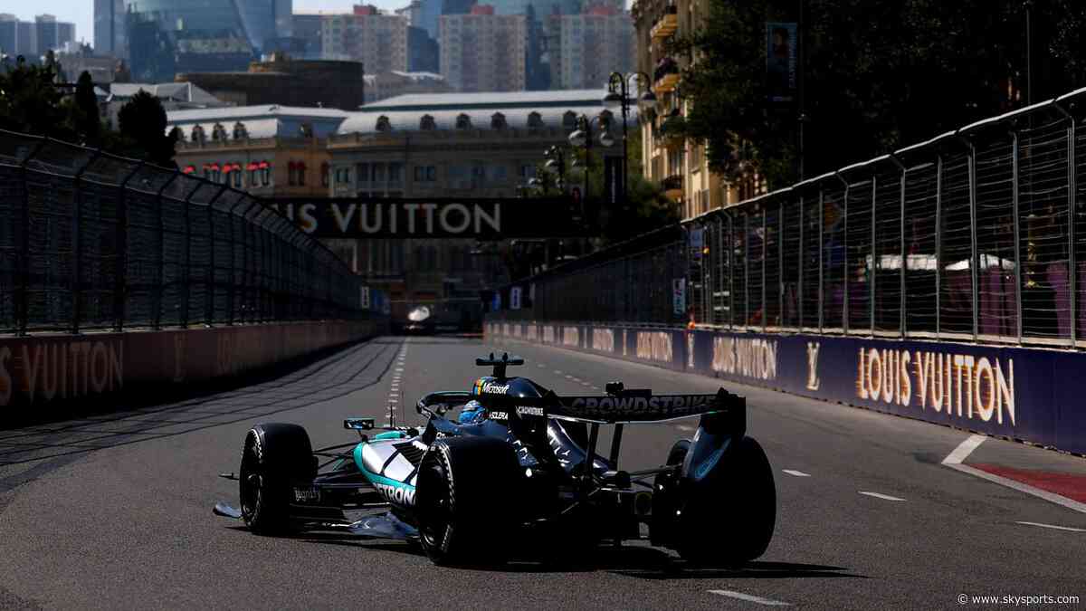 Russell fastest as Antonelli suffers reliability issues in Baku first practice