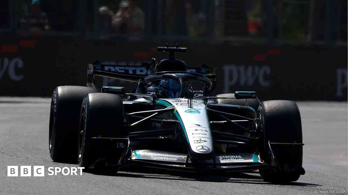 Russell fastest in Baku as Antonelli stops on track