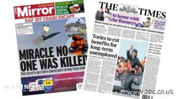 The Papers: 'RAF jet crash escape' and 'Tories to cut benefits'