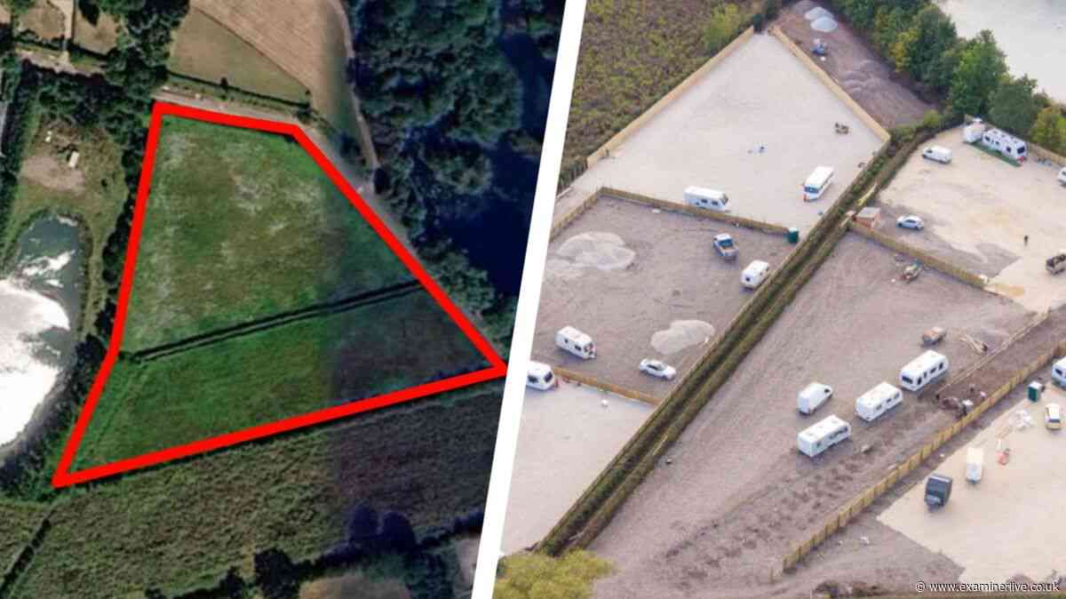 Fury as 'military scale' operation sees 22 caravans appear on village field within days