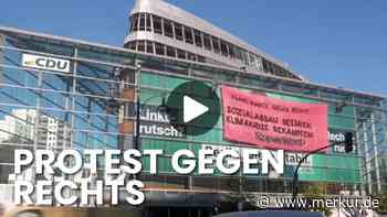 Kletter-Protest an CDU-Zentrale: Robin Wood fordert mehr Klimaschutz