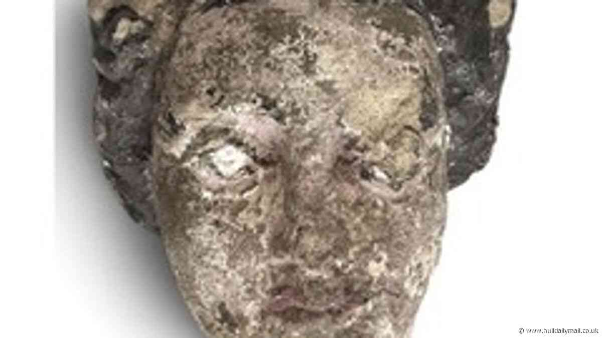 Medieval stone head found in Beverley Friary among lots up for auction this weekend