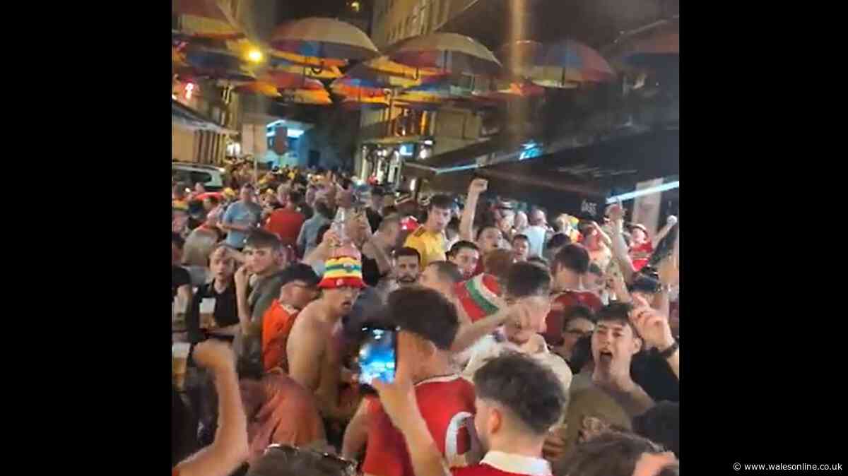 Wales fans bring famous Lisbon street to a standstill in epic moment