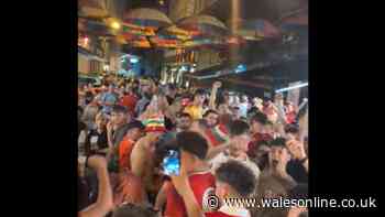 Wales fans bring famous Lisbon street to a standstill in epic moment