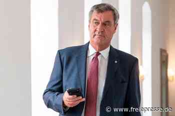Markus Söder spricht beim Deutschlandfest in Mödlareuth