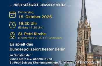 BPOLI C: Die Bundespolizeiinspektion Chemnitz lädt zum Benefizkonzert