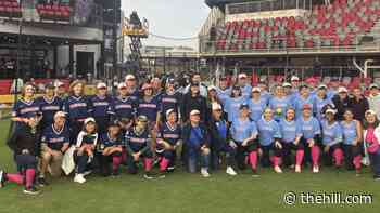 Capitol press corps beat Lawmakers in historically high scoring Congressional Women's Softball Game