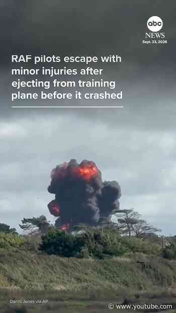 RAF pilots escape with minor injuries after ejecting before jet crash