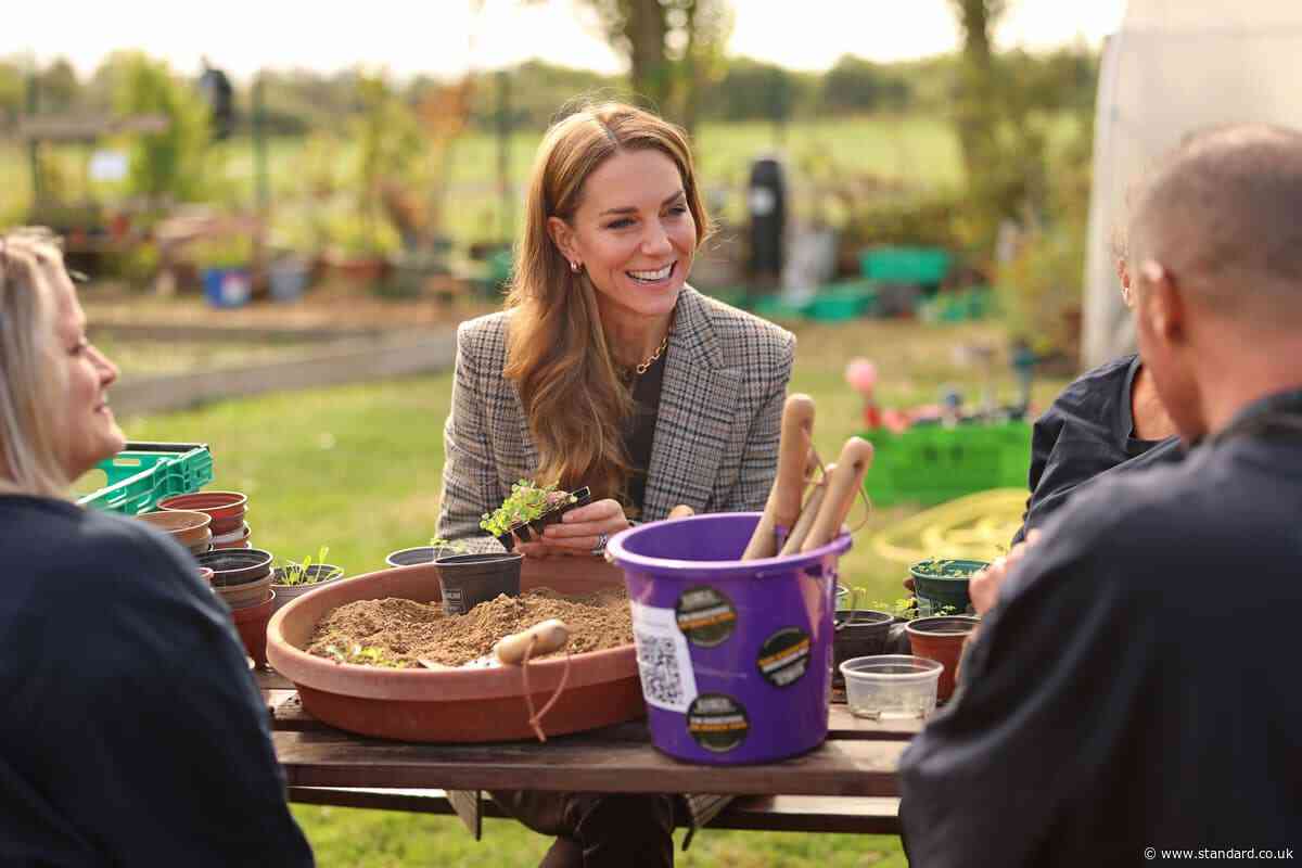 Kate shows green-fingered side during visit to charity garden initiative