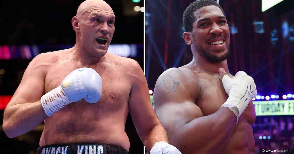Heel Groot-Brittannië snakte er al jaren naar: Tyson Fury en Anthony Joshua treffen elkaar eindelijk in Cardiff