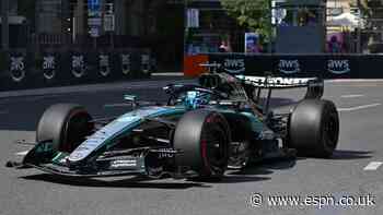 Russell dominant in Baku, tops second practice