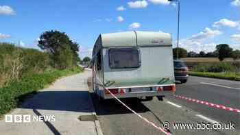 Warning as caravan filled with rubbish dumped by A52