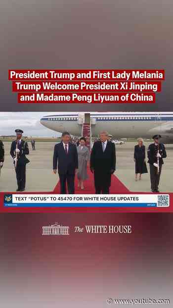 President Trump and First Lady Melania Trump welcome President Xi and Madame Peng Liyuan 🇺🇸🇨🇳