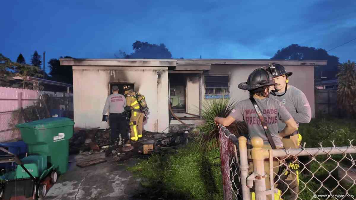 Person rushed to hospital after being rescued from NW Miami-Dade house fire