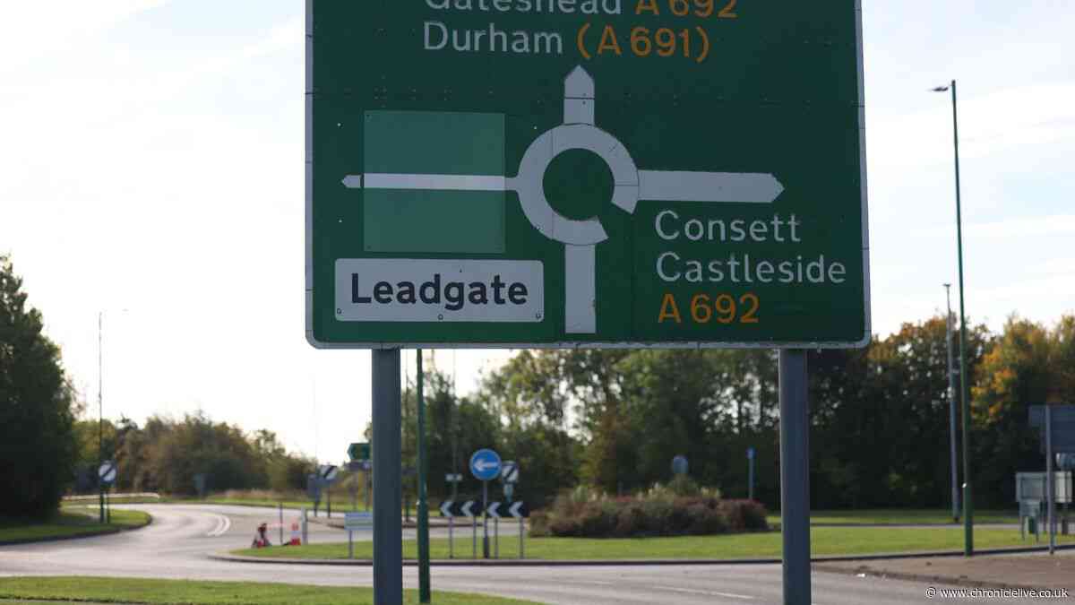 Driver fighting for life in hospital after crashing into Consett roundabout during police chase