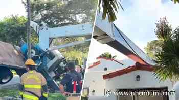 Video shows crane that fell on Fort Lauderdale home