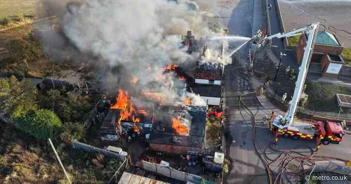 Arson arrest after fire ravages Grade II listed pub goes up in flames