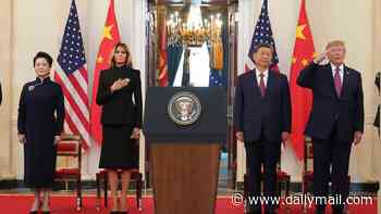 Skirmish between US and Chinese press breaks out forcing Secret Service to step in as Trump kicks off Xi Jinping charm offensive