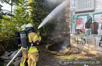 FW Weinheim: Rauchglocke über der Bergstraße - Zwei Brände beschäftigen die Feuerwehr Weinheim