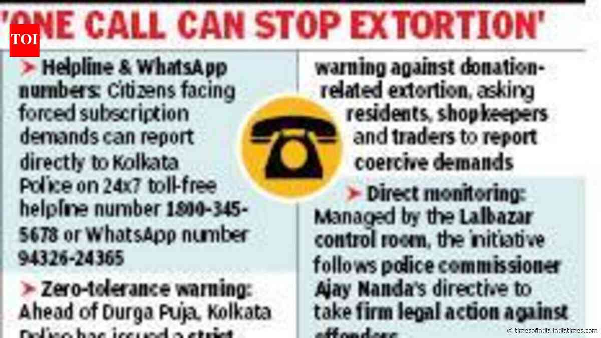 Durga Puja chanda extortion? Get in touch with us, says Kolkata Police