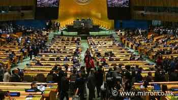 Boos and mass walkout for Netanyahu at UN as he rages at 'moral cowards'