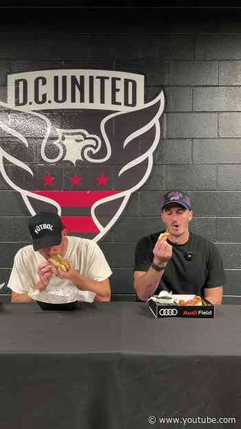 The players put our new German eats to the test! 🇩🇪 🥨 🌭  #dcunited #tastetest #friendly